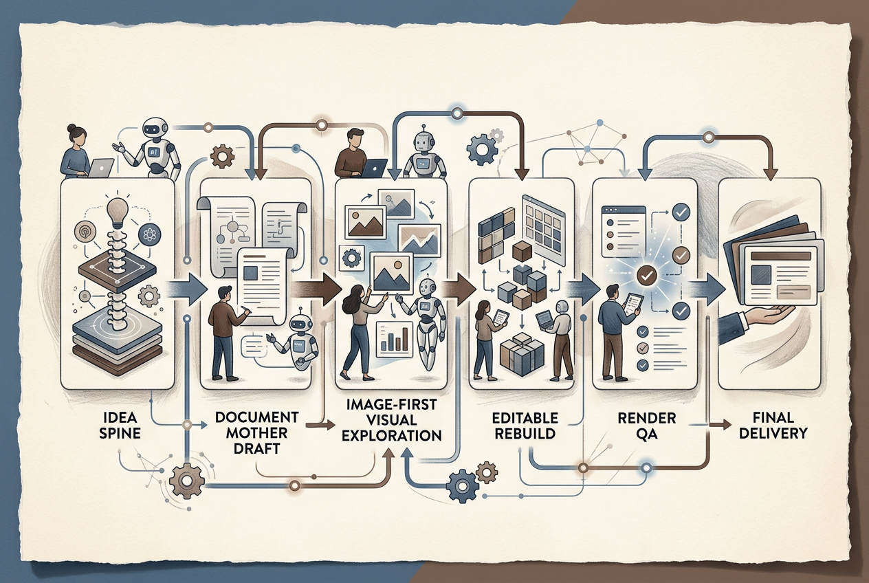 Recommended agent-native slide workflow pipeline
