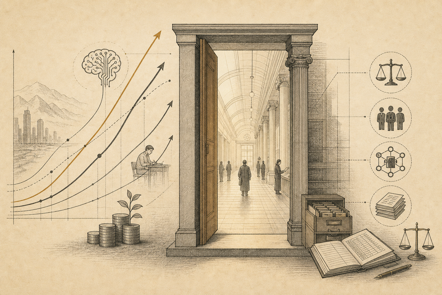 From compounding curves to social order