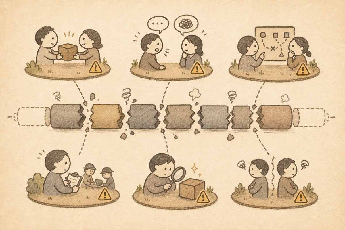 Six friction costs of division of labor