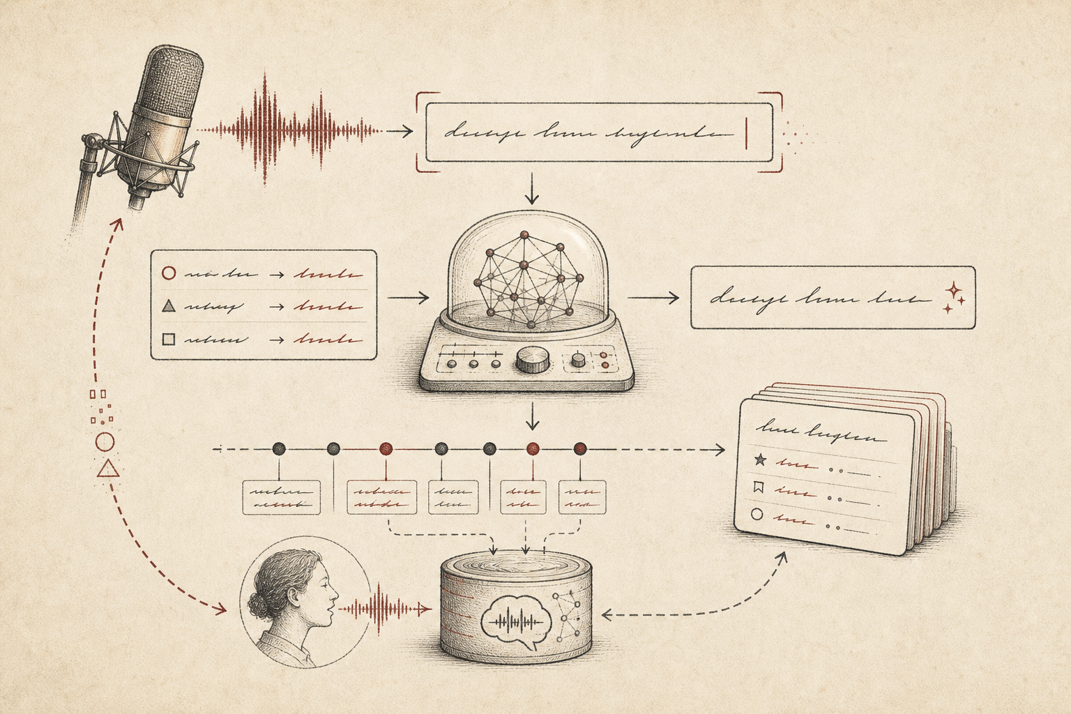 AI-native typeless voice input cover illustration